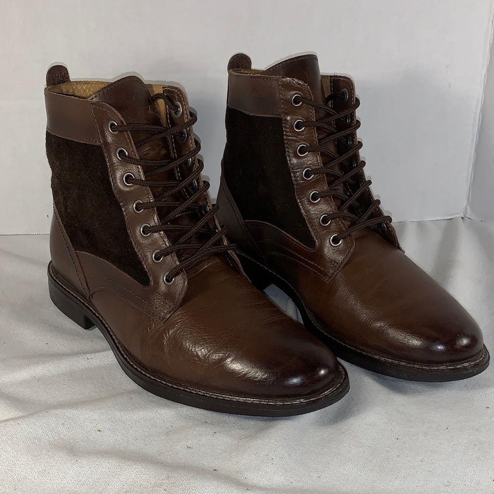 Saks Fifth Avenue Men's Dark Brown Leather & Suede Chukka Boots